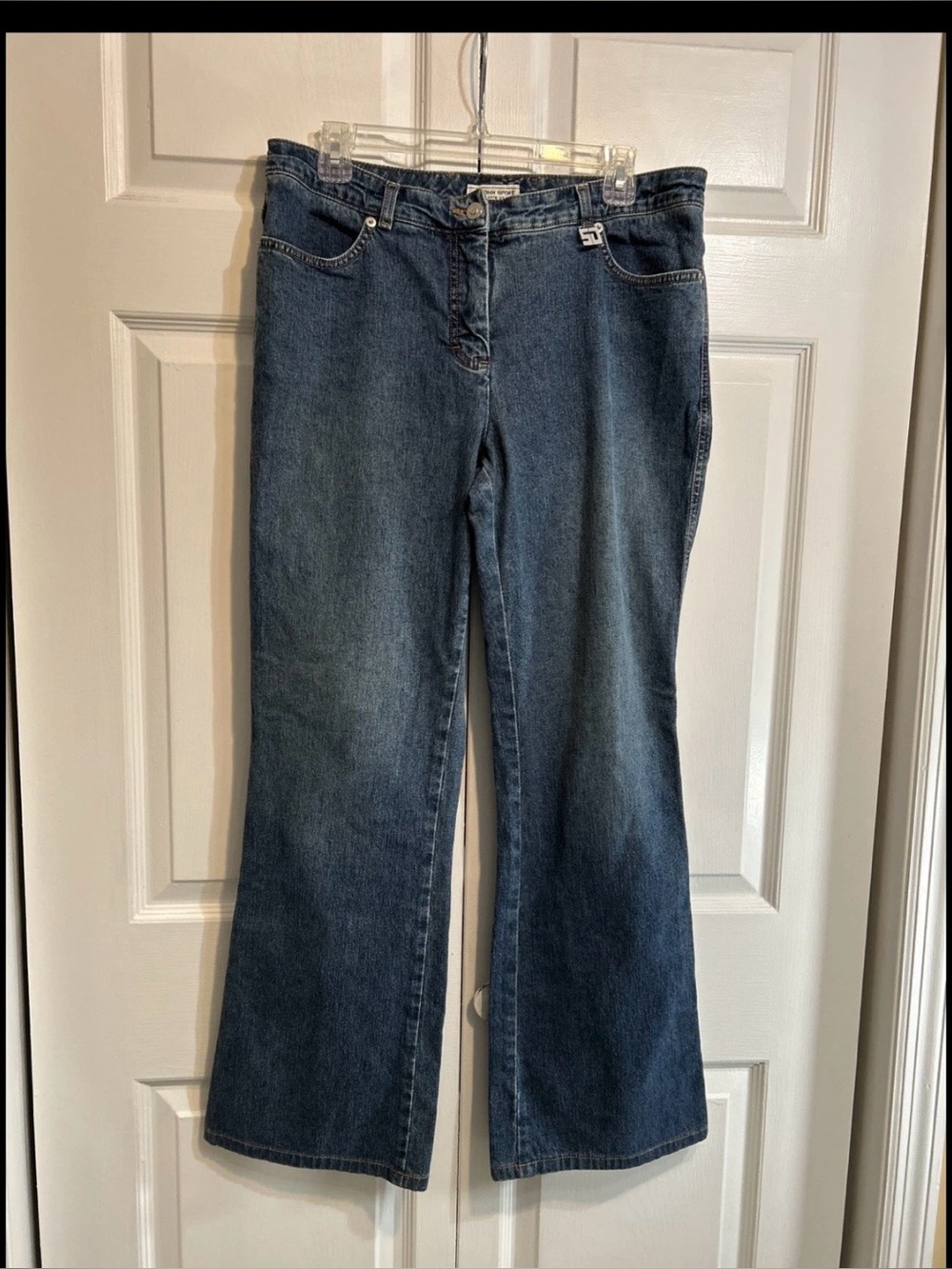 St. John Sport by Marie Gray Jeans Denim Size 10 Wide Leg Blue